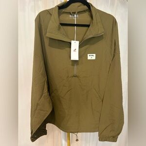 Staple Pigeon STPL Olive Green Half Zip Windbreaker Jacket Large NWT Streetwear
